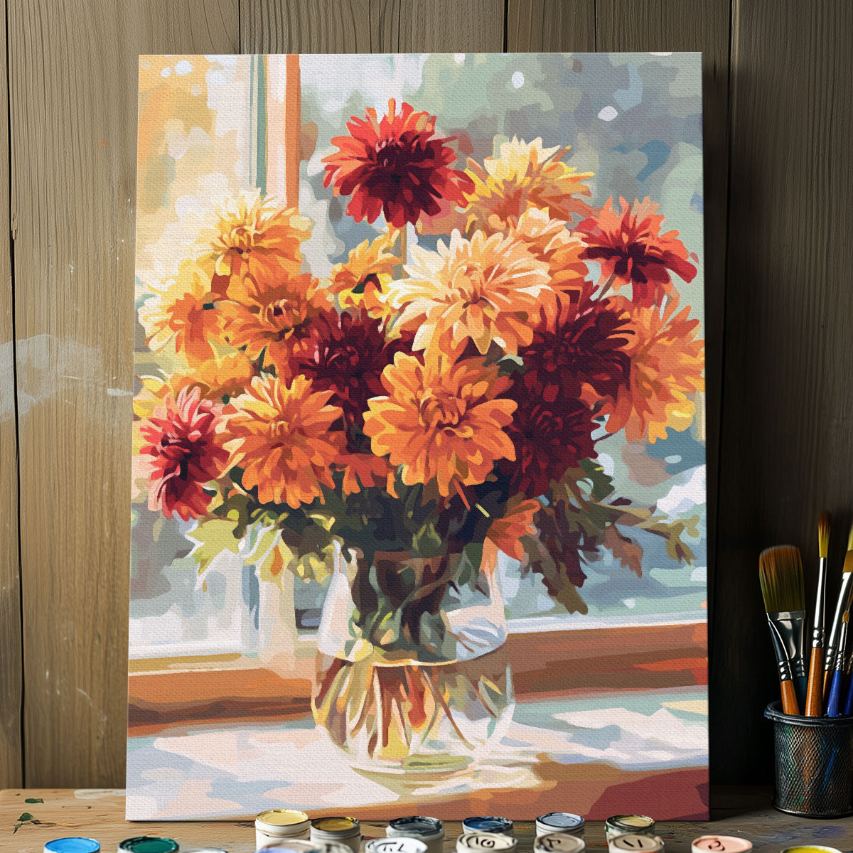 Chrysanthemum - November Birth Flower | Paint By Numbers Kit