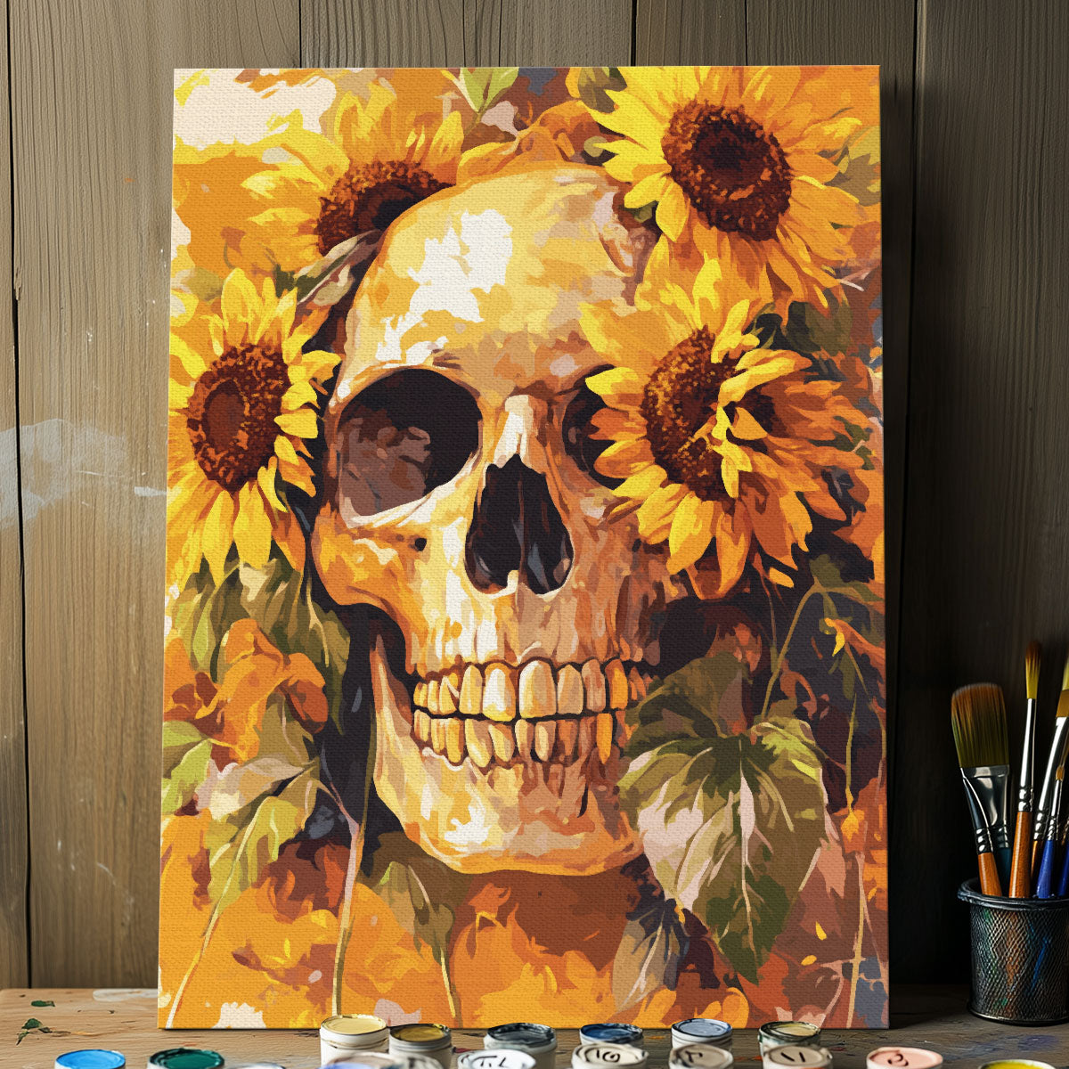 Sunflower Skulls | Paint By Numbers Kit