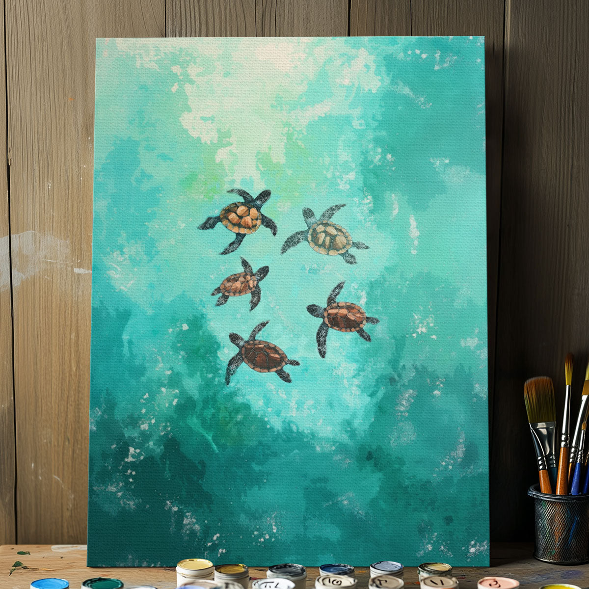 Swimming Turtles | Paint By Numbers Kit