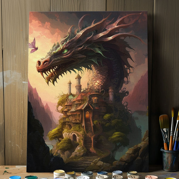 Dragon's Perch Village | Paint By Numbers Kit