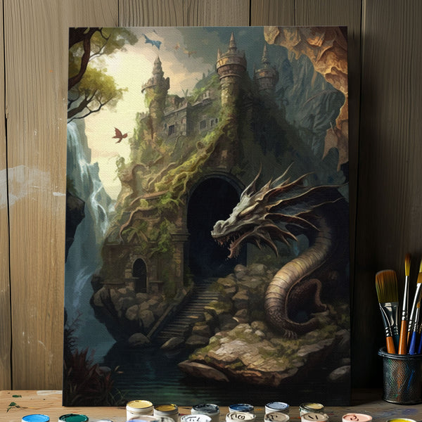 Dragon's Cave Entrance | Paint By Numbers Kit