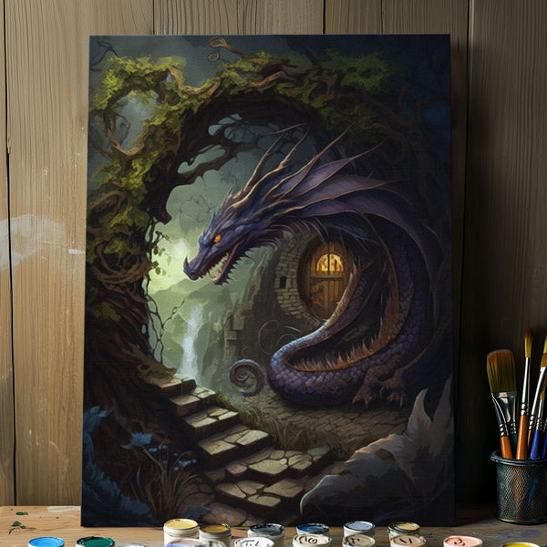 Ancient Dragon's Retreat | Paint By Numbers Kit