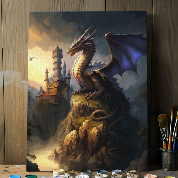 Dragon's Watch Over the Valley | Paint By Numbers Kit