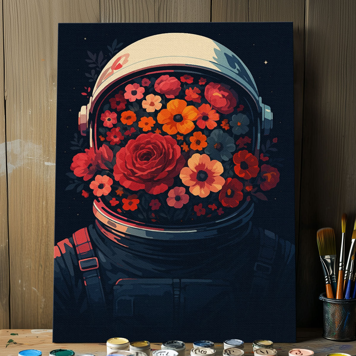 Astronaut in Bloom| Paint By Numbers Kit