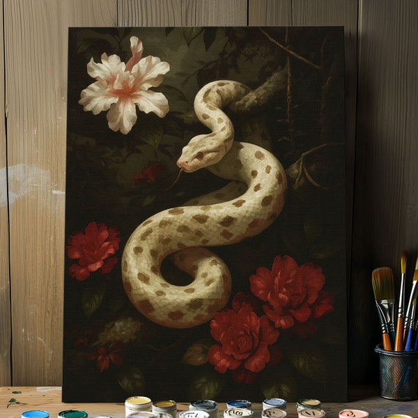 Snake Among the Roses | Paint By Numbers Kit