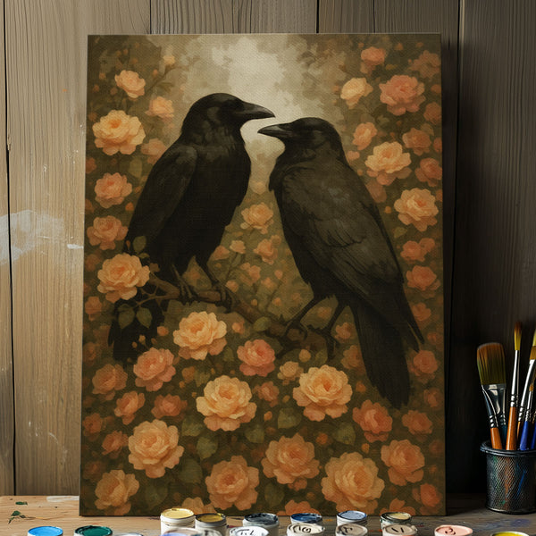 Floral Ravens | Paint By Numbers Kit