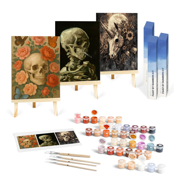 Memento Mori Triptych Set |  Paint By Numbers Kit