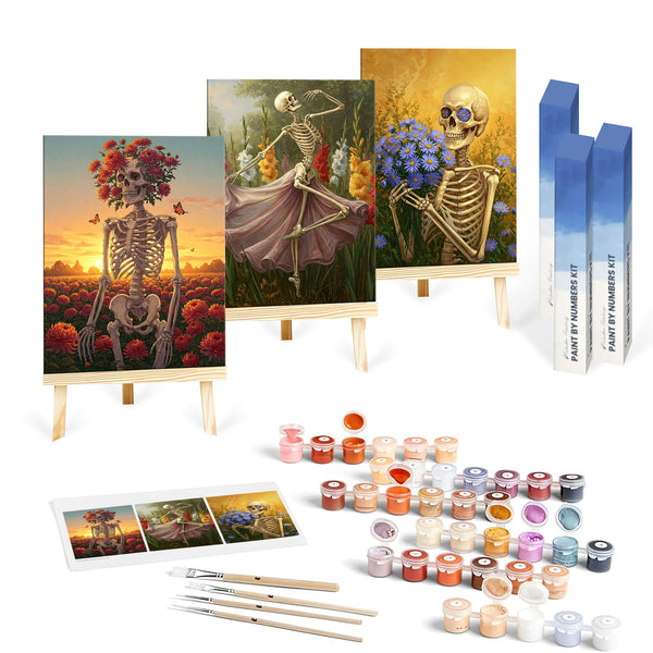 Skeletal Serenade Set|  Paint By Numbers Kit