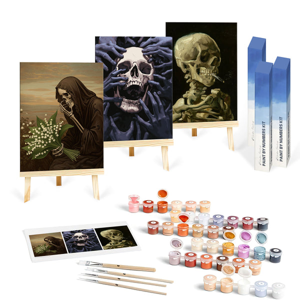 Dark Skulls Set|  Paint By Numbers Kit