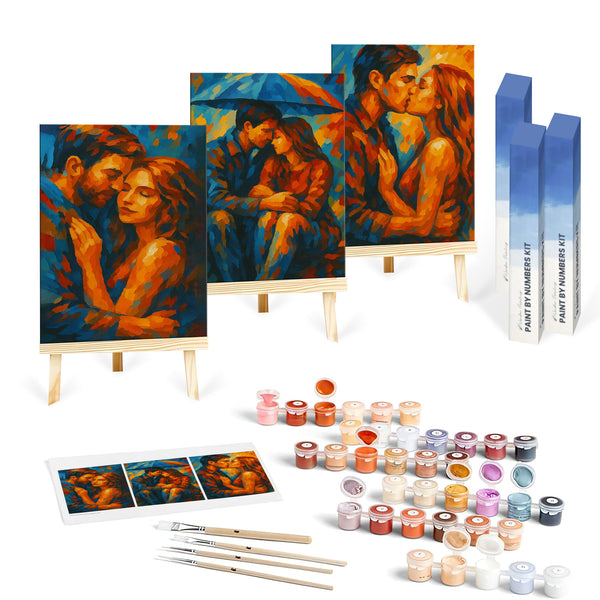 Rainy Romance Set|  Paint By Numbers Kit