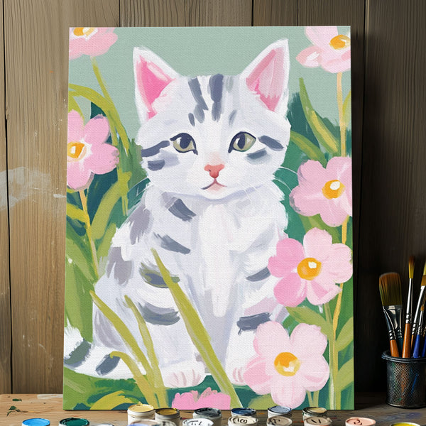 Flower Cat | Paint By Numbers Kit