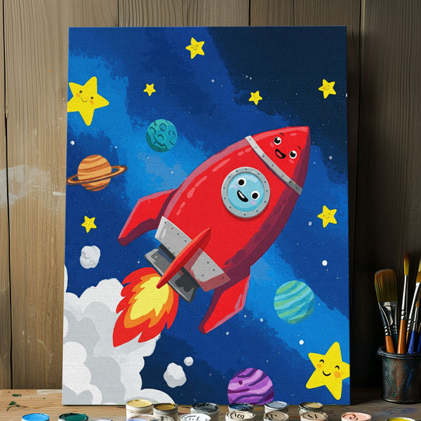 Spaceship's Journey | Paint By Numbers Kit