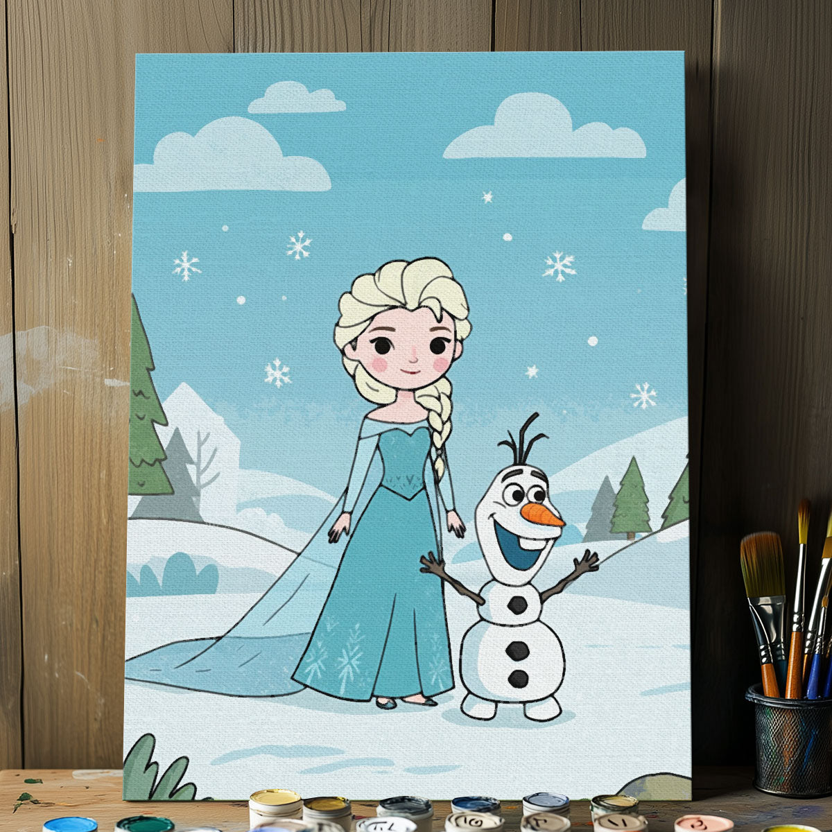 Elsa and Olaf | Paint By Numbers Kit