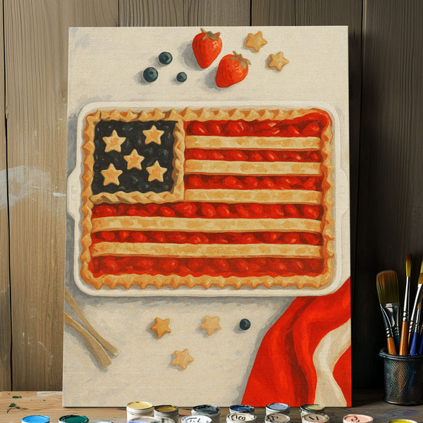 American Flag Pie | Paint-by-number Kit