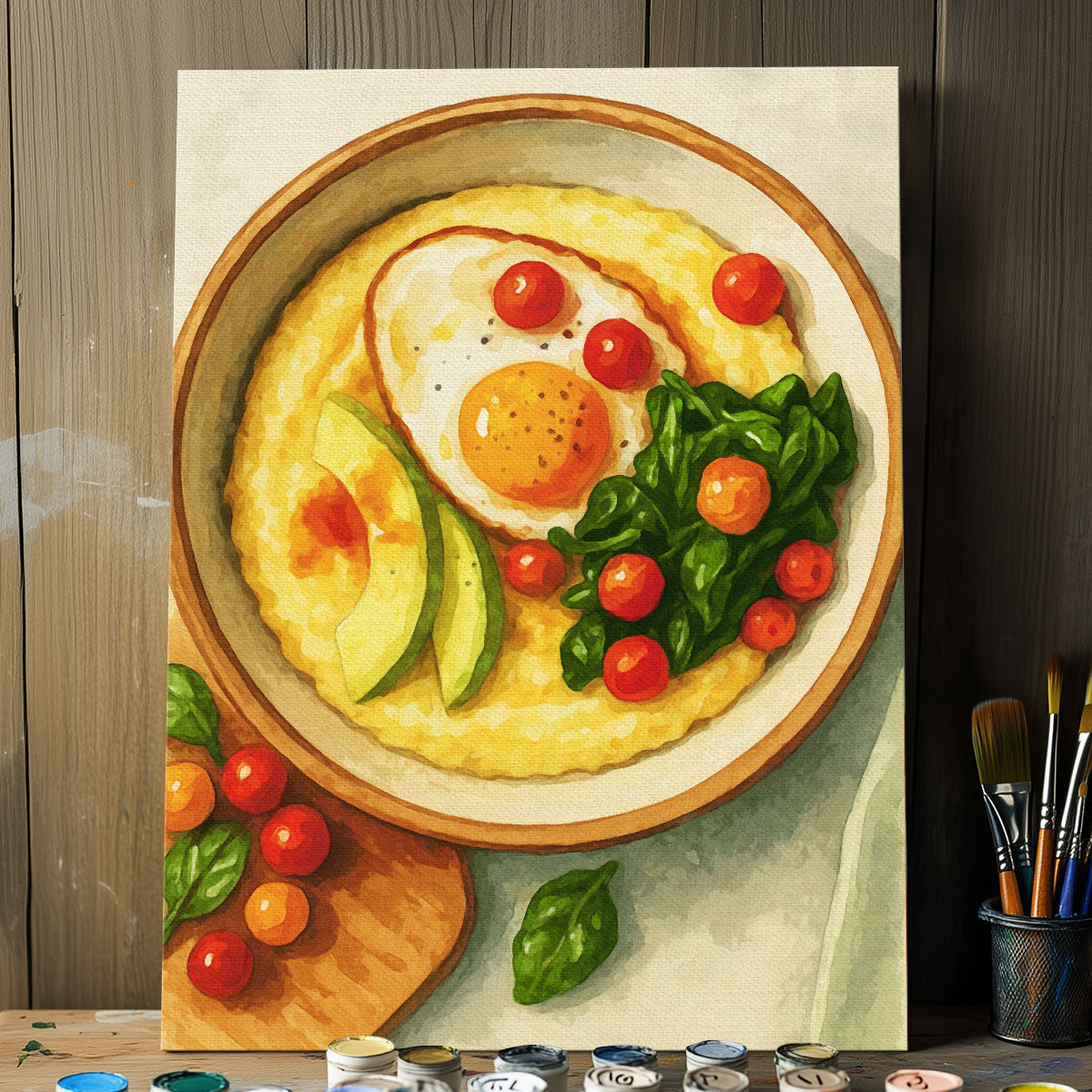 Creamy Grits and Eggs | Paint-by-number Kit