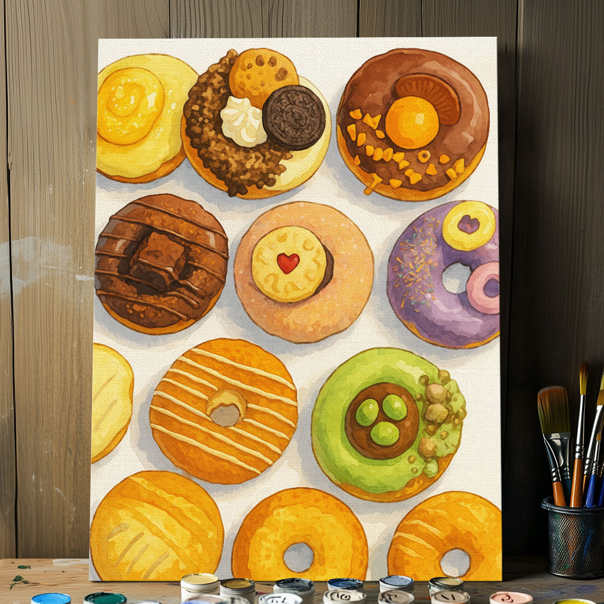 Donuts| Paint-by-number Kit