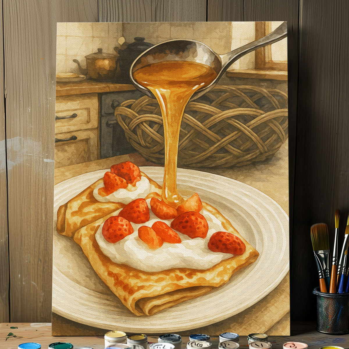 Strawberry Crepes | Paint-by-number Kit