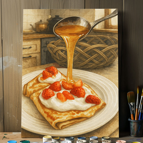 Strawberry Crepes | Paint-by-number Kit
