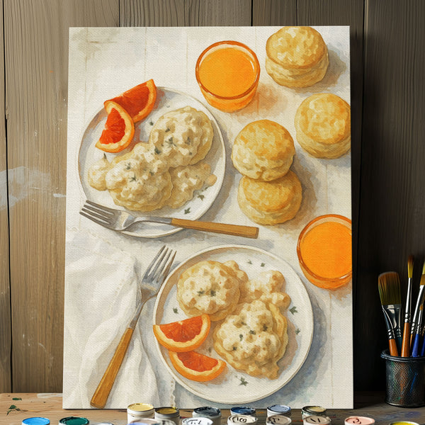Vegetarian Biscuits And Gravy | Paint-by-number Kit