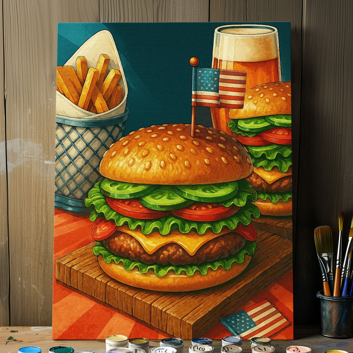 Burger| Paint-by-number Kit