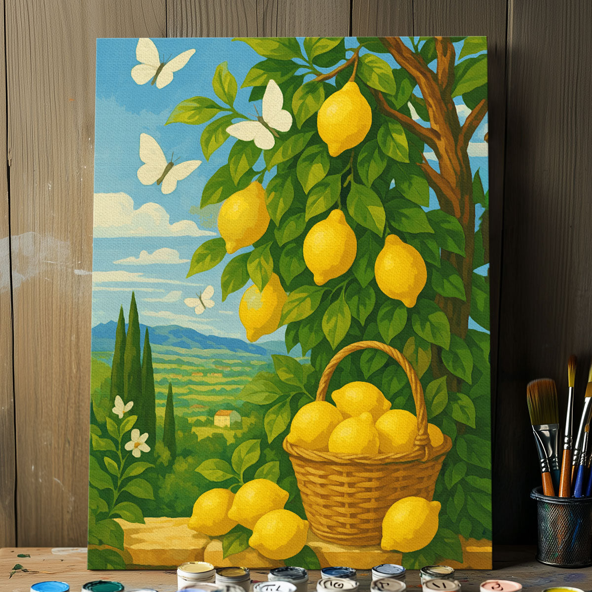Lemon Harvest in Tuscany |  Paint By Numbers Kit