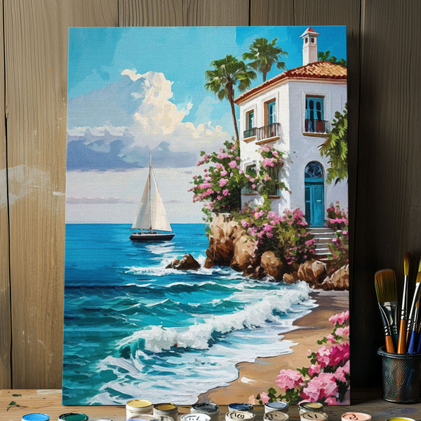 Villa by the Azure Sea|  Paint By Numbers Kit