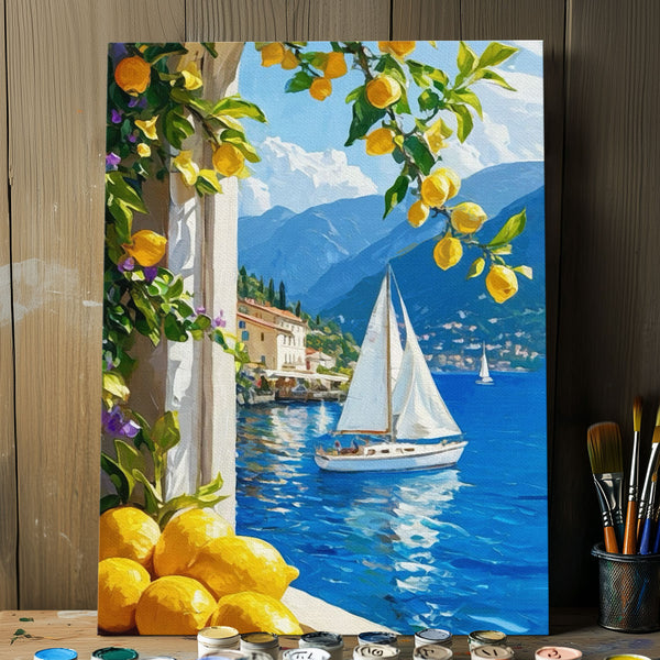 Lemons by Lake Como |  Paint By Numbers Kit