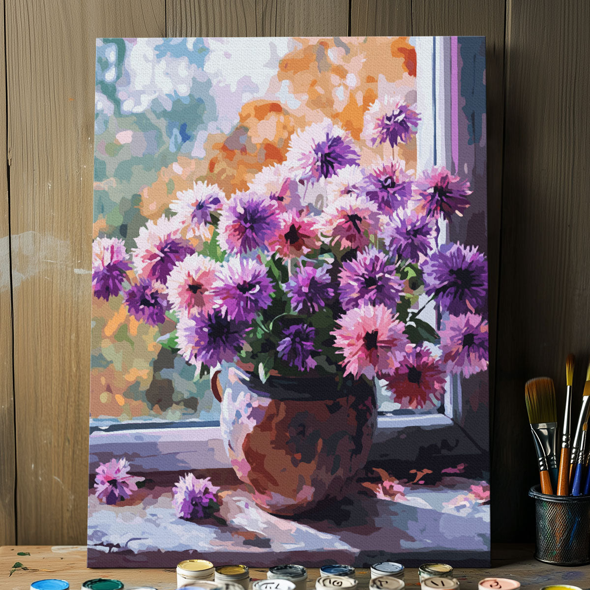 Aster - September Birth Flower | Paint By Numbers Kit