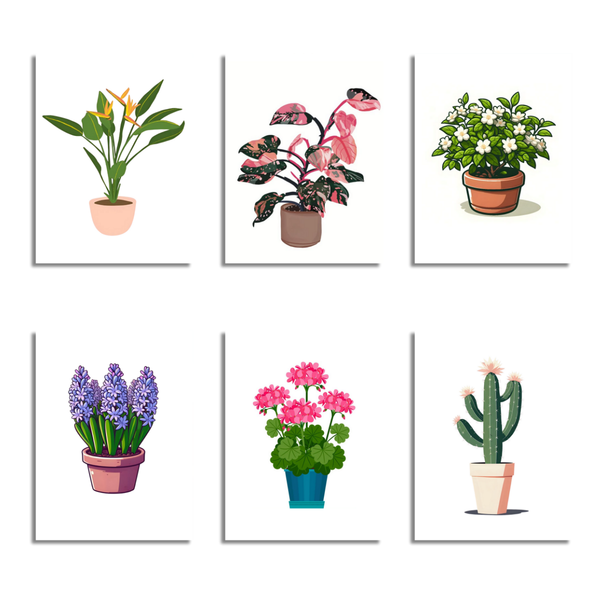 6 Mini Paintings|Potted Joy Set