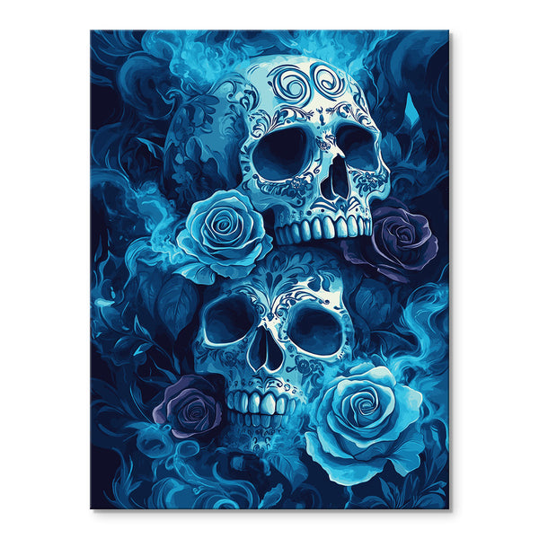 SKULLS FLOWERS BLUE SIGNAL 4セット Takashi Murakami Jigsaw Puzzle / SKULLS & FLOWERS BLUE