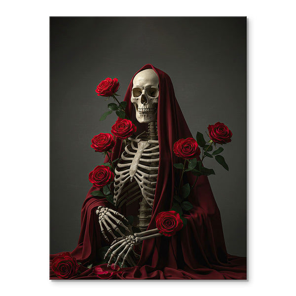 Skeleton with Carnation - January Birth Flower | Paint By Numbers Kit