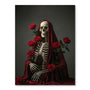 Skeleton with Carnation - January Birth Flower | Paint By Numbers Kit