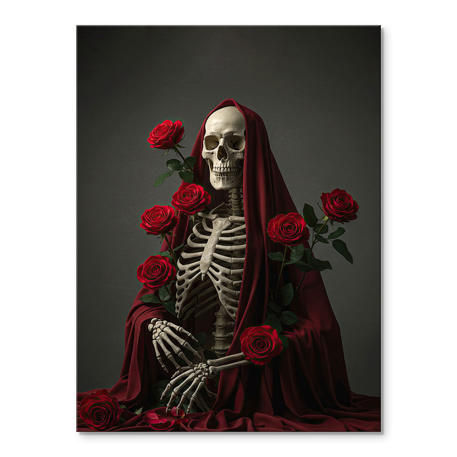 Skeleton with Carnation - January Birth Flower | Paint By Numbers Kit