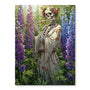 Skeleton with Larkspur - July Birth Flower | Paint By Numbers Kit