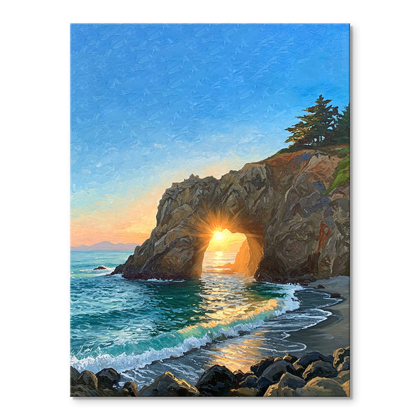 Keyhole Arch at Sunset | Paint By Numbers Kit