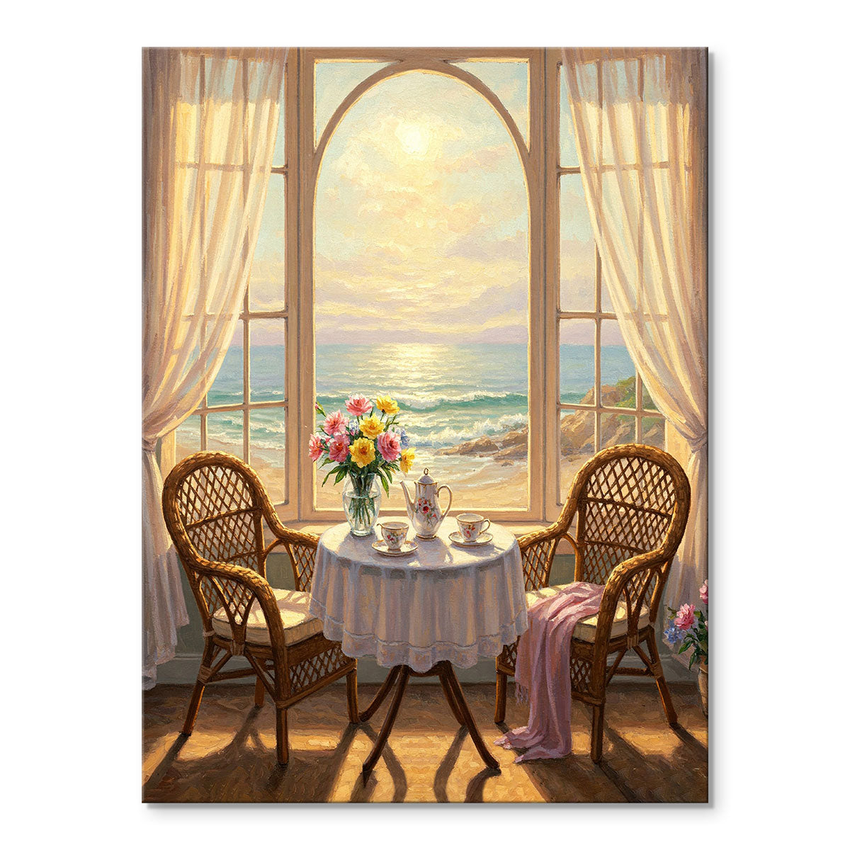 Sunrise Tea by the Ocean | Paint By Numbers Kit
