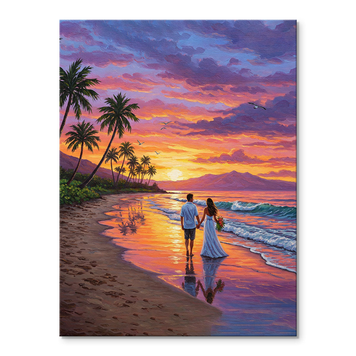 Romantic Beach Walk | Paint By Numbers Kit