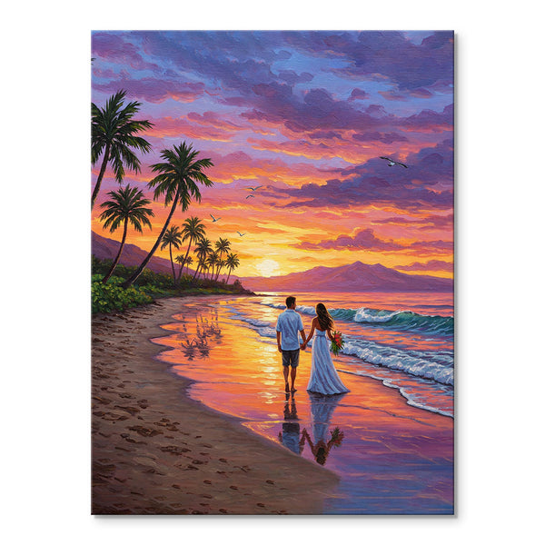 Romantic Beach Walk | Paint By Numbers Kit