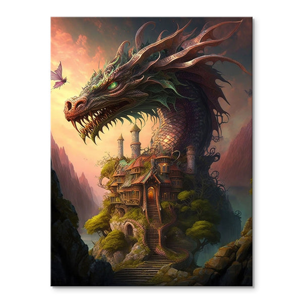 Dragon's Perch Village | Paint By Numbers Kit