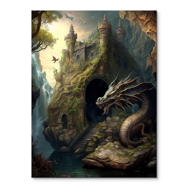 Dragon's Cave Entrance | Paint By Numbers Kit