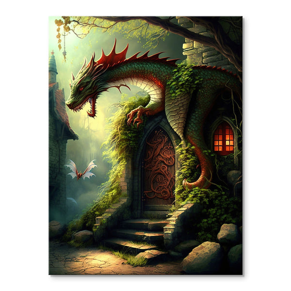 Ivy-Clad Dragon's Door | Paint By Numbers Kit