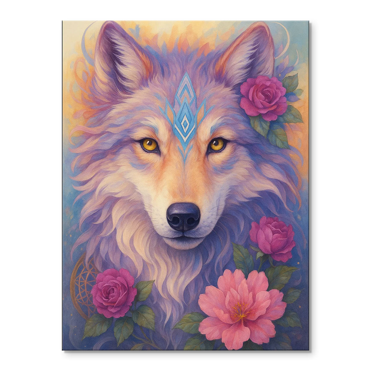 Rose-Crowned Wolf | Paint By Numbers Kit