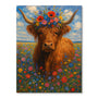 Highland Cow in Flowers Field | Paint By Numbers Kit