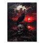 Skull and Raven Under Blood Moon | Paint By Numbers Kit