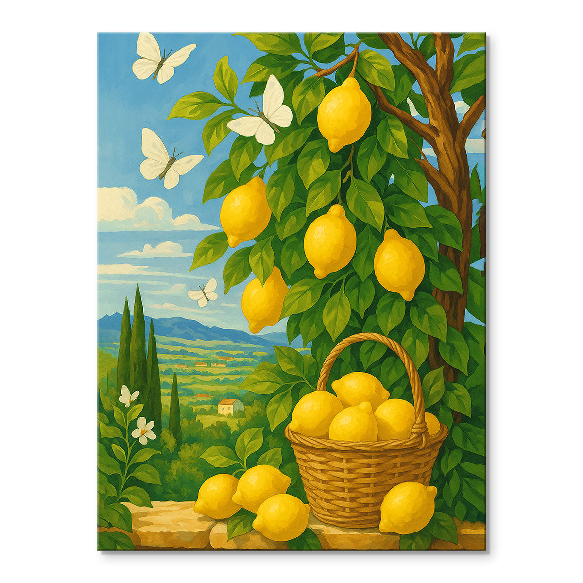 Lemon Harvest in Tuscany |  Paint By Numbers Kit