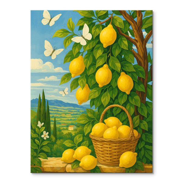 Lemon Harvest in Tuscany |  Paint By Numbers Kit