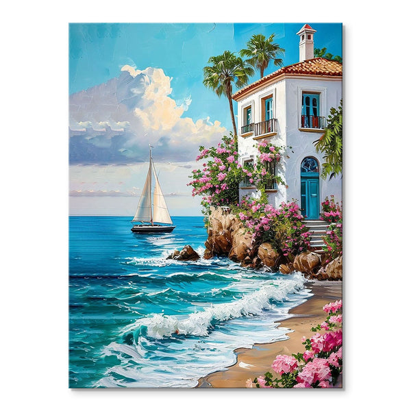 Villa by the Azure Sea|  Paint By Numbers Kit