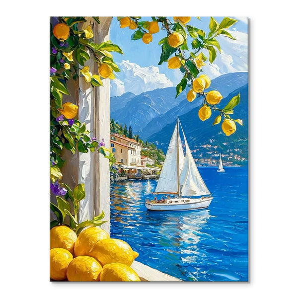 Lemons by Lake Como |  Paint By Numbers Kit