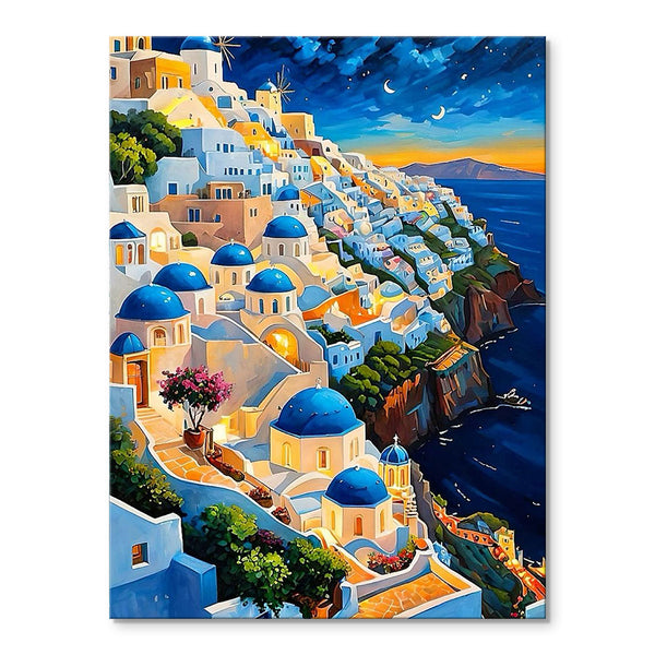 Santorini Lights|  Paint By Numbers Kit