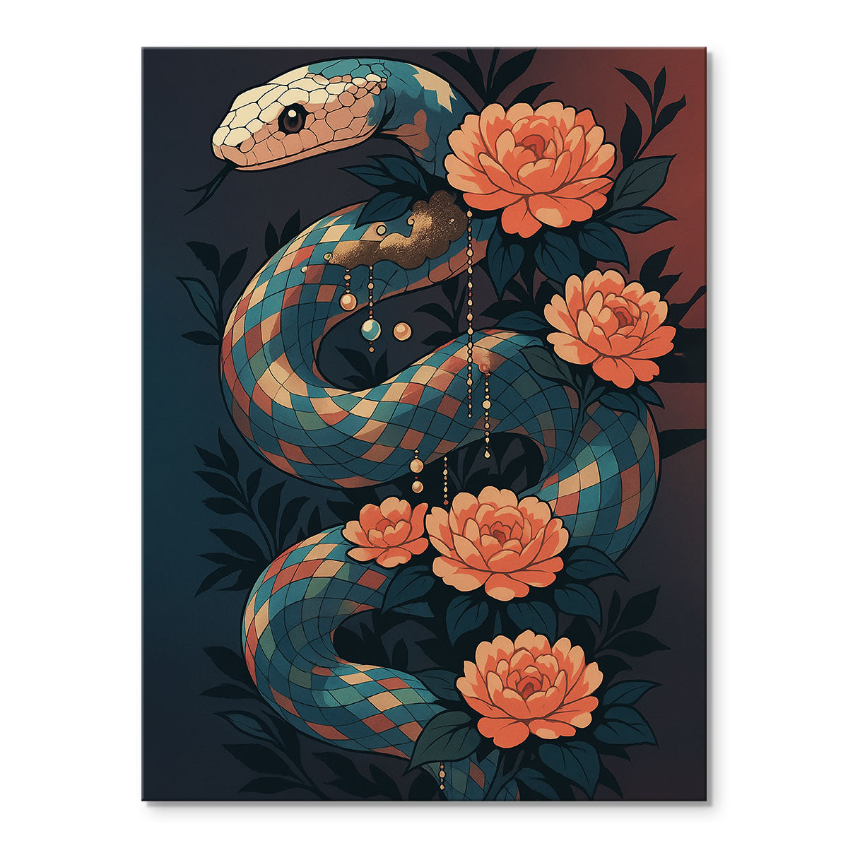 Jeweled Snake | Paint-by-number Kit